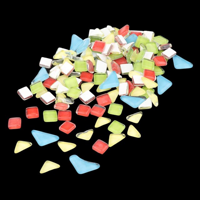 pitrice Bright Mosaic Tiles Assorted Craft Glass Pieces Stones Blue Red