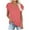 Watermelon Red, variant on Summer Tops for Women Petal Short Sleeve Crossover V Neck Dressy Casual Blouse Stretch Shirts