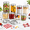 8oz 8pcs + 16oz 8pcs, variant on 16 Ozembossed Mason Jars 6-pack With Lids & Volume Marks