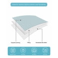 thumbnail image 5 of Quilts Queen Size, Aqua Geometric Soft Comforter Bedding Set for Bed, White Greek Key Design Abstract Modern Art Lightweight Quilted Bedspread with Pillow Cover(2 Pieces) for All Season, 90x96 Inch, 5 of 6