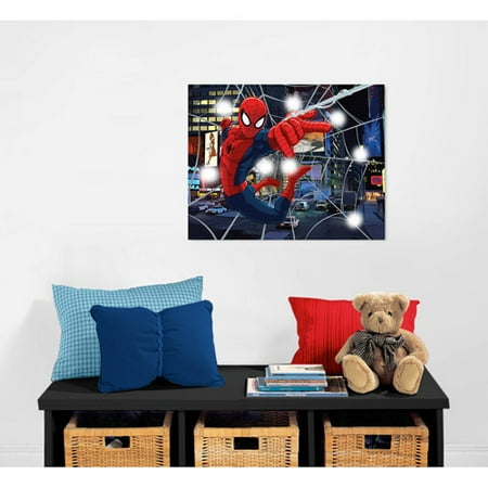 Marvel Wall Art marvel spiderman light up canvas wall art with bonus led lights Marvel Wall Art marvel spiderman light up canvas wall art with bonus led lights