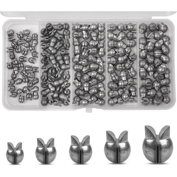 shiyou-Split Shot Fishing Weights Sinker Kit, 180/210pcs Removable Split Shot Weight Sinker Fishing Egg Weight Fishing Line Weight Fishing Sinker and Weight Clip On Weights