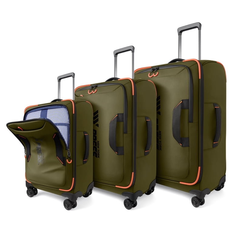 New York Xpress 3-Piece Softside Luggage Set, 20/26/30 inch
