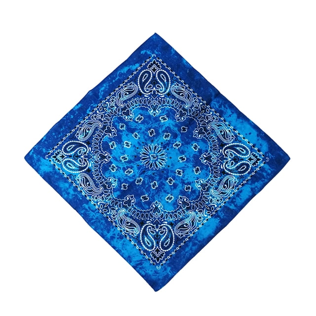 Qarigey Pañuelo flexible hecho a mano, pañuelo para la cabeza, artesanía DIY, anacardo en forma cuadrada, moda, pañuelos de hip-hop, viaje Ropa, zapatos y accesorios Miscelánea Azul Qarigey AP009942-04