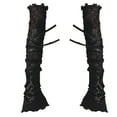 thumbnail image 4 of WZXFASHION Ladies' Ruffled Cuff Hand Sleeves Girl Wristbands And Gloves Clothing Shoes & Accessories Black One Size, 4 of 4