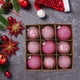 thumbnail image 1 of Juego de 9 bolas navideñas de 8 cm | Adornos de encaje con lentejuelas | Decoraciones navideñas de plástico multicolor | Decoración duradera para el árbol de Navidad | Ideal para celebrar fiestas en, 1 of 6