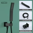 thumbnail image 3 of Boyel Living 10 Inch Matte Black High Pressure Ceiling Mount Spray Patterns Shower System with Handheld Shower Nozzle, 3 of 7