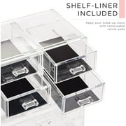 Acrylic Makeup Organizer with 7 Drawers & 16 Slots Jewelry Cosmetics Storage Box