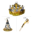 thumbnail image 3 of Fun Express 48 Pieces 2025 Black, Silver & Gold New Year's Eve Hat & Noisemaker Kit for 24, 3 of 3