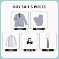 thumbnail image 2 of Lycody Boys Formal Suits Slim Fit 5 Piece Kids Suit Jacket Pants Set with Dress Shirt and Tie for Wedding Prom, 2 of 6
