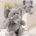 thumbnail image 4 of Peluche de elefante gris para bebé, muñeco de peluche suave, regalo para festivales, 40/55/65cm, 4 of 4