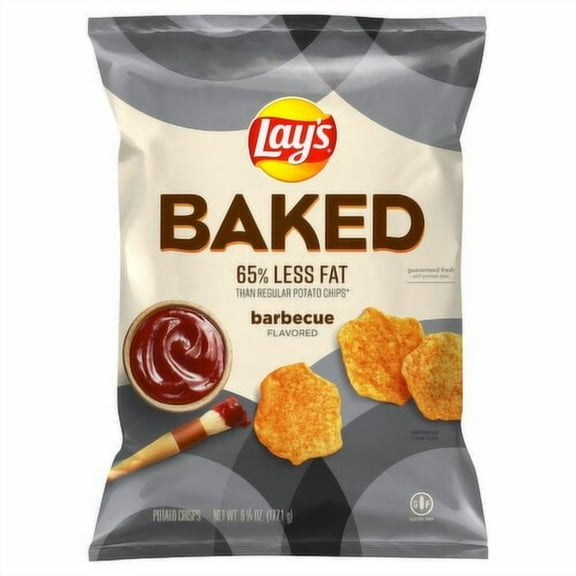 2x-Lay's Baked Barbecue Flavored Potato Crisps, 6 1/4 oz(packaging may vary)