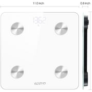 RENPHO Digital Body Weight Scale, Body Composition Monitor Health Analyzer with Smartphone App, FSA HSA Eligible, Ivory White