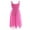 Hot Pink, variant on TiaoBug Kids Girls Pleated Chiffon Flower Dress Junior Bridesmaid Wedding Gown 4-16