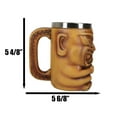 thumbnail image 2 of Large Exotic Tropical Hawaiian Luau Party Maori Faux Wooden Tiki Coffee Mug 16oz, 2 of 9