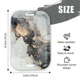 thumbnail image 2 of Serving Trays with Handles, 14.5 x 9.8 inch Rectangular Plastic Tray for Restaurant, Kitchen, Gray And Golden Marble, 2 of 6