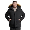 thumbnail image 6 of Soularge Men's Big and Tall Warm Jacket Winter Coat Waterproof Hoodie Puffy Parka Gray 7X, 6 of 12