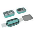 thumbnail image 1 of CHICIRIS Lunch Boxes, 1400ml Stainless Steel Lunchbox With Chopsticks Spoon, Microwave Safe, Portable 2 Layer Bento Boxes For Students, Office Workers, 1 of 8