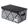 thumbnail image 3 of Caja de almacenamiento con tapas, contenedor de almacenamiento de gran capacidad, organizador de armario para blanco y negro, 3 of 9