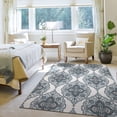 thumbnail image 3 of Ottomanson Non-Slip Area Rug for Living Room 5' x 6'6" Durable Low Profile Carpet, Off-White Oriental, 3 of 8