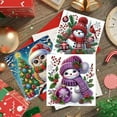 thumbnail image 6 of Pekkaxy DIY Diamond Art Christmas Cards Kit 6 Pack Holiday Greeting Cards Craft Set For Kids Adults Family And Classroom Activity, 6 of 9