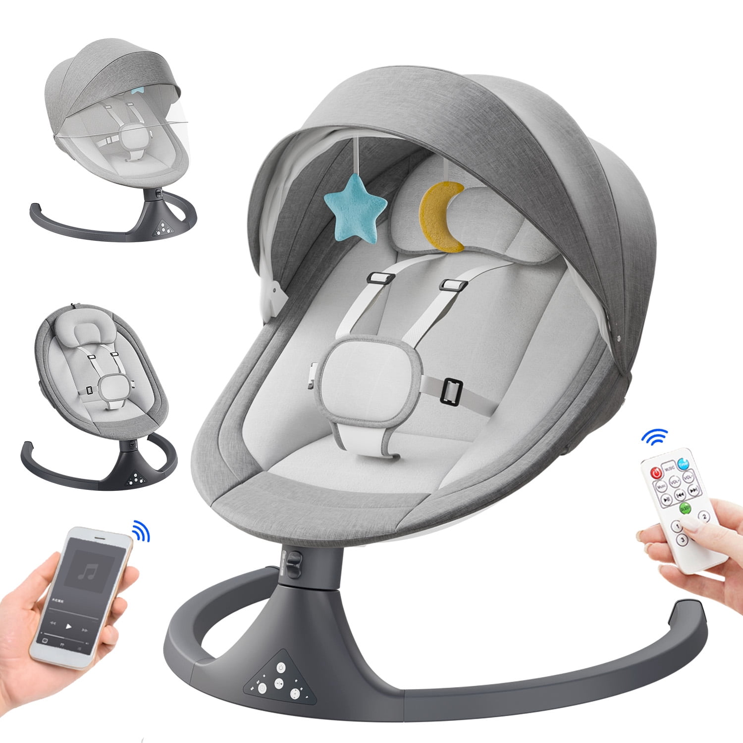 Bright Starts Portable Compact Swing for Newborns and Infants
