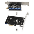 thumbnail image 1 of PCI Express USB 3.0 19 Pin Expansion Card PCIE 1X to 2 Ports USB 3 19 Pin Adapter Internal USB3 20Pin Hub Header, 1 of 5