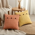 thumbnail image 3 of Unique Bargains Triple Button Decorative Pillowcases Blue 18" x 18", 3 of 5