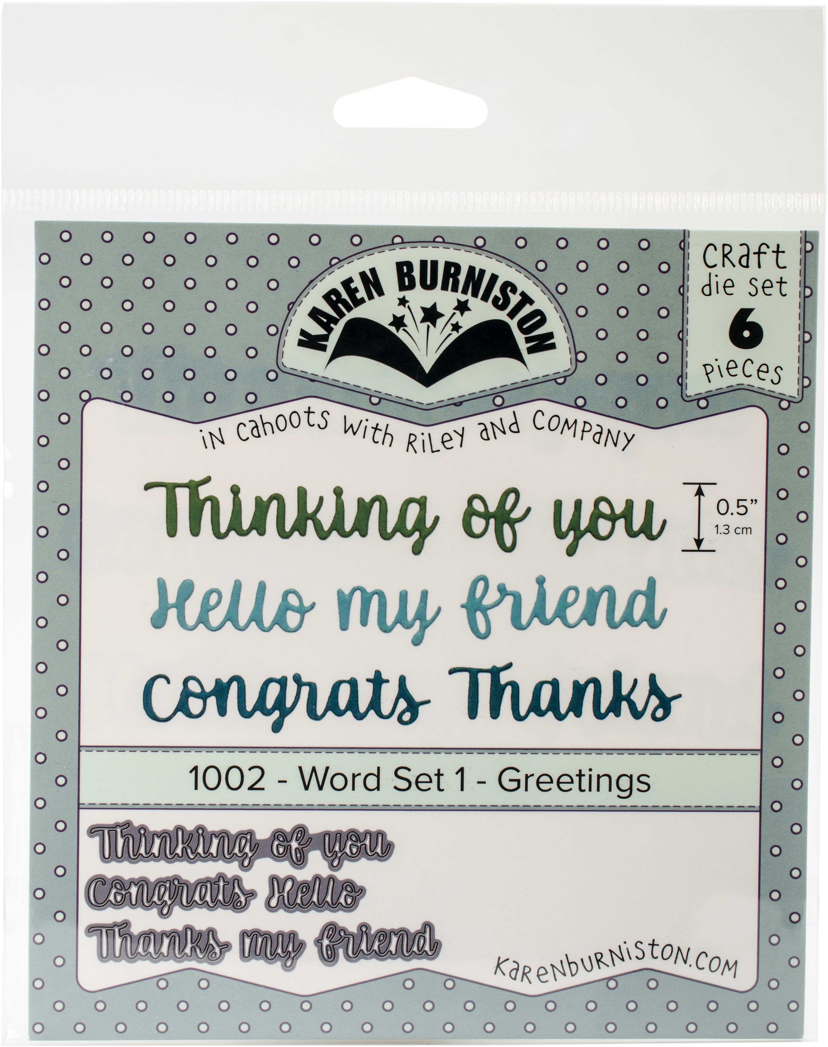 Karen Burniston Dies-Word Set 1 - Greetings