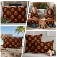 thumbnail image 5 of Leopard Pumpkin Fall Outdoor Waterproof Pillow Covers, Thanksgiving Sunflower Botanical Brown Decorative Square Throw Pillowcase Sofa Cushion Sham for Patio/Couch/Chair, 16"x16" 2 Pack, 5 of 8