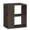 thumbnail image 2 of Gymax 2pcs 2-Tier Side Sofa End Table Bedside Nightstand Table Brown, 2 of 10