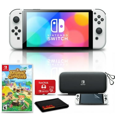 Nintendo Switch OLED White, Animal Crossing Game: Enhanced Edition