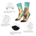 thumbnail image 4 of Honeii Sunshine Cloud Cute Cat Print Adult Socks,Crew Socks,Casual Calf Socks,Daily Wear Socks for Men & Women, Perfect for Sports, Casual and Everyday Use, 4 of 6