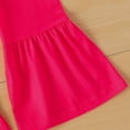 thumbnail image 6 of SYMOID Girls' 2-Piece Outfit Set (2-6T) - Knitting Cotton Long Sleeve Top with Butterfly Print & Hot Pink Flare Pants, Ruffled Kids Girl Casual Dressy Outfit,Size 4 T, 6 of 9