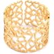 thumbnail image 2 of Anillo de puño con forma de corazón hueco, banda ancha abierta, anillo personalizado para nudillos, joyería delicada y moderna para mujer, dorado. Diámetro: 17,3 mm., 2 of 3