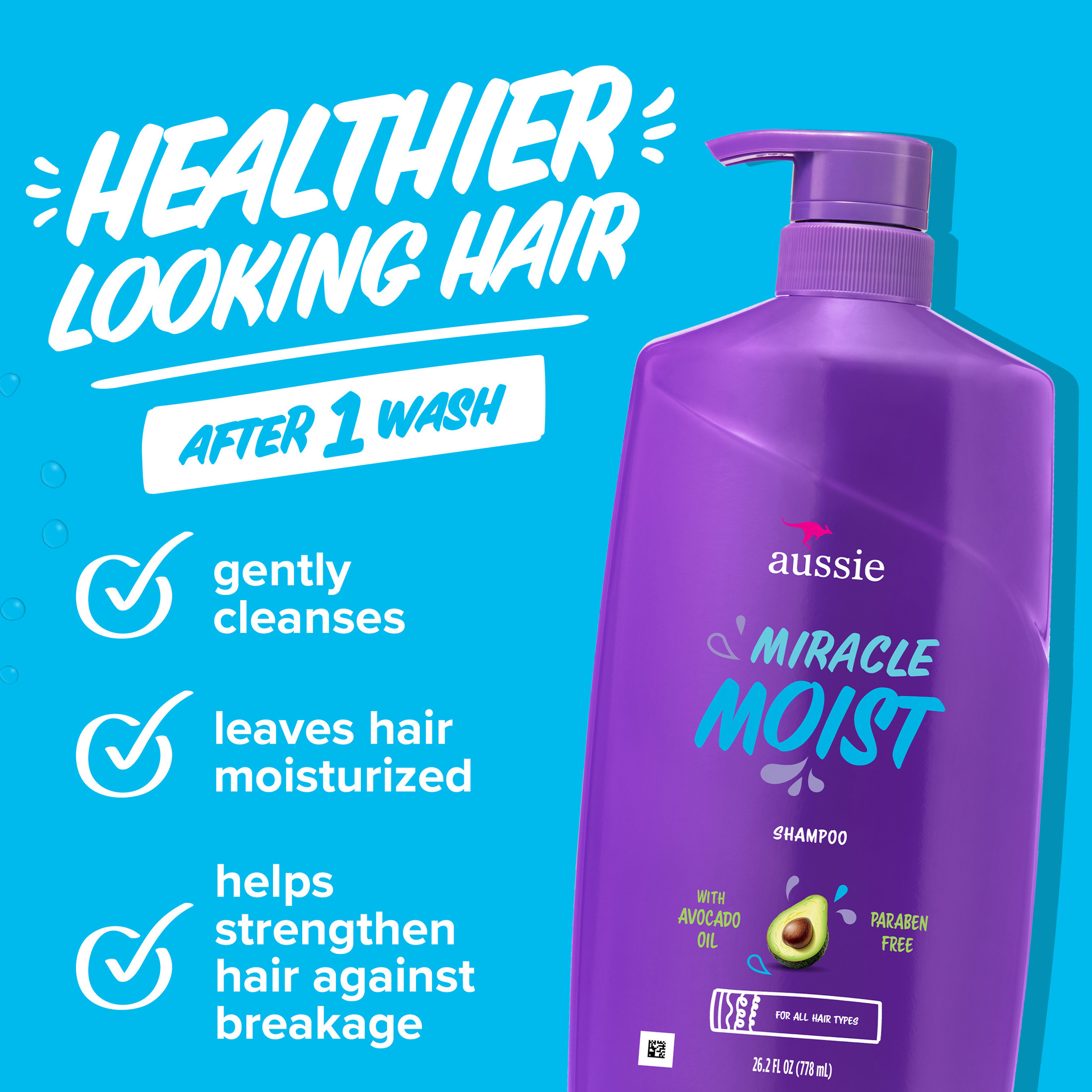 Aussie Miracle Moist Shampoo and Conditioner Set, 26.2 fl oz photo 3