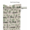 thumbnail image 5 of St. Patrick's Day Linen Curtain Valance for Bedroom/Bathroom/Kitchen/Office/Living/Dining Room Windows, Farmhouse Country Green Plant Rod Pocket Topper Decorative Cafe Drapes Panel 42"x12", 5 of 6