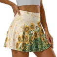 thumbnail image 5 of Yuyamidu Sunflowers Women's Tennis Golf Skirts Music Note Athletic Skort with Shorts High Waisted Mini Summer Workout Running Skorts with Pockets Size S, 5 of 7