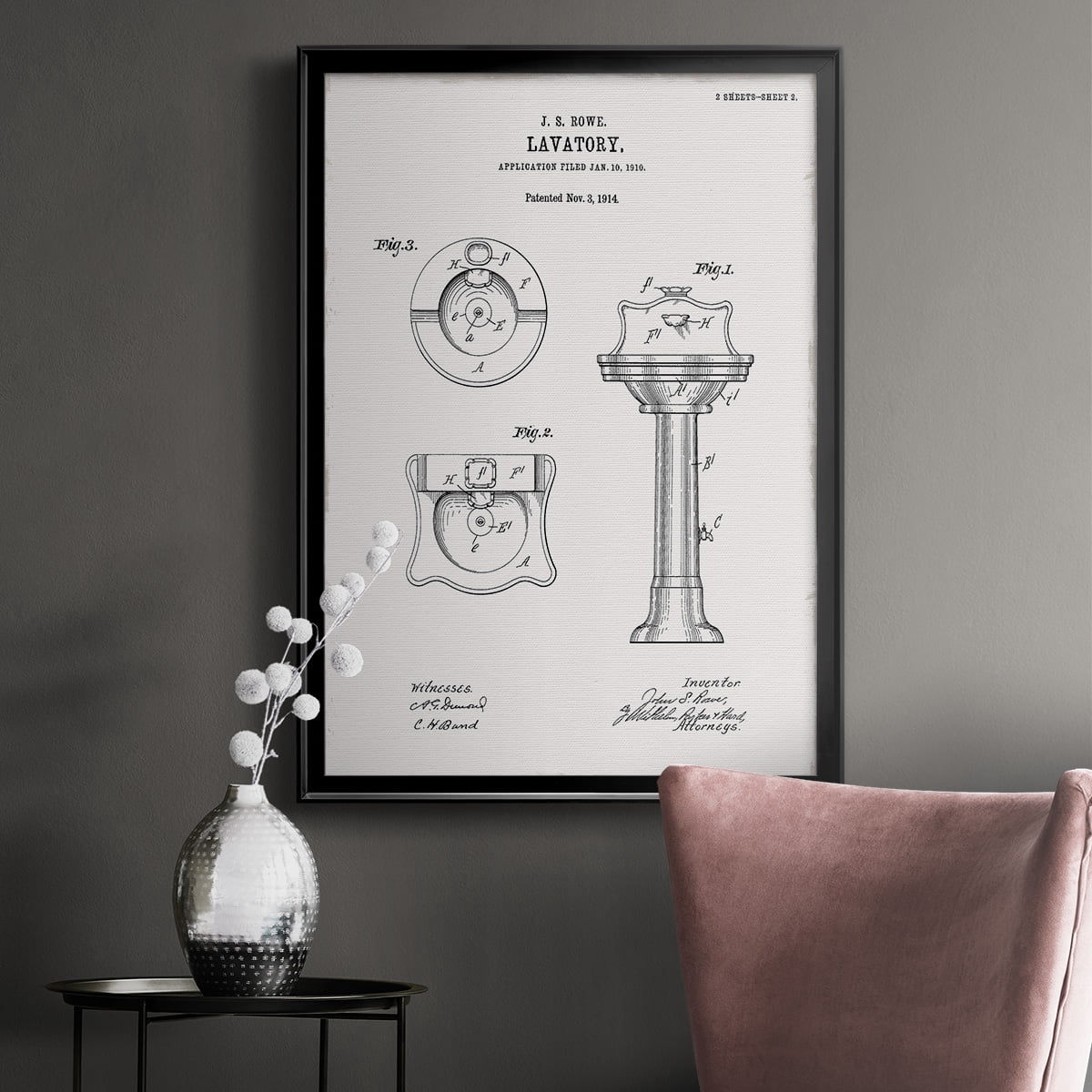 Vintage Sink I Premium Classic Framed Print - Ready to Hang