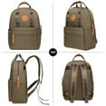 thumbnail image 5 of KAUKKO Mochila escolar unisex con compartimento para portátil de 10 pulgadas, mochila multifuncional para senderismo, viajes, camping, 13,2 L (verde militar) KAUKKO KS07-Armygreen, 5 of 5