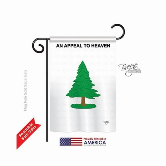 Breeze Decor 58182 Historic Pine Tree 2-Sided Impression Garden Flag - 13 x 18.5 in.