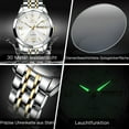 thumbnail image 5 of OLEVS Watches for Men Diamond Business Dress Classic Casual Analog Quartz Stainless Steel Waterproof Luminous Date Men Wrist Watches Reloj Para Hombre White Dial, 5 of 11