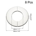 thumbnail image 2 of Uxcell Wall Split Flange Stainless Steel Round Escutcheon Plate for 1.1'' Diameter Pipe 8Pcs, 2 of 6