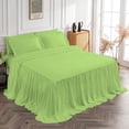 thumbnail image 3 of DNG Creations 4-Piece Long Ruffle Sheet Set 8-Inch Deep Pocket (Solid Sage - Twin), 3 of 7