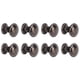 thumbnail image 2 of 8 Uds. Manija de puerta de casa de muñecas de estilo Simple de Metal con cabeza redonda en miniatura a escala 1:12, perillas negras, 2 of 14