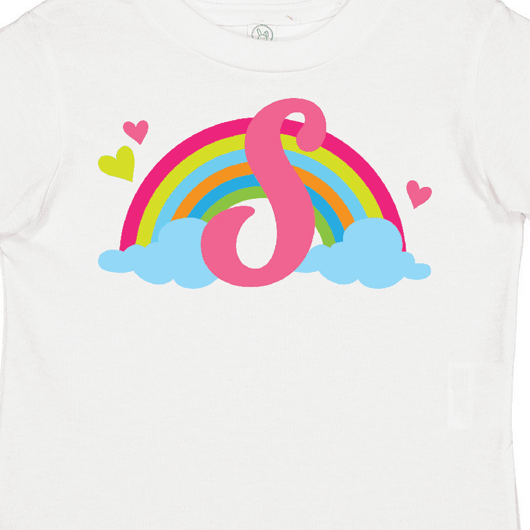 Inktastic Rainbow Letter S Monogram Baby Girl Gift T-Shirt