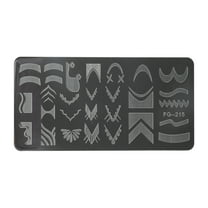 Unique Bargains 1 Pc Colorful Nail Art Stamp FG-215 Silver Tone