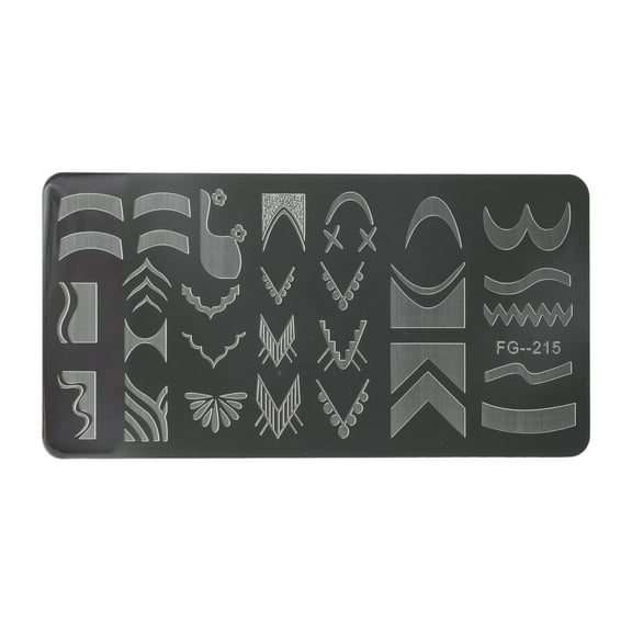 Unique Bargains 1 Pc Colorful Nail Art Stamp FG-215 Silver Tone