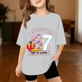 thumbnail image 2 of Shadoumai 100 Days of School Shirt Kids Toddler Kindergarten Shirts Girls Happy 100th Day of School Celebration Gifts Tops, 2 of 4