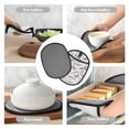 thumbnail image 7 of Pofeuu Lavender And Butterfly Print Silicone Pot Mat Mitten With Hanging Loop Heat Resistant Oven Mitts Non-Slip Bbq Baking Smoking Potholders, 7 of 7